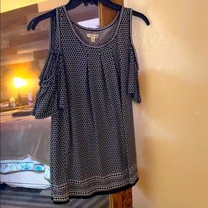 Black & While Work Blouse